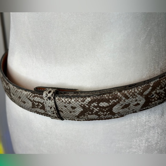 CALZADO ARAUZ Genuine Natural Python Snakeskin Leather Belt (49”) - Picture 3 of 9